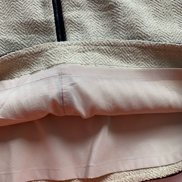 Ann Taylor Tweed Pencil Skirt with Leather Trim - Picture 6 of 7